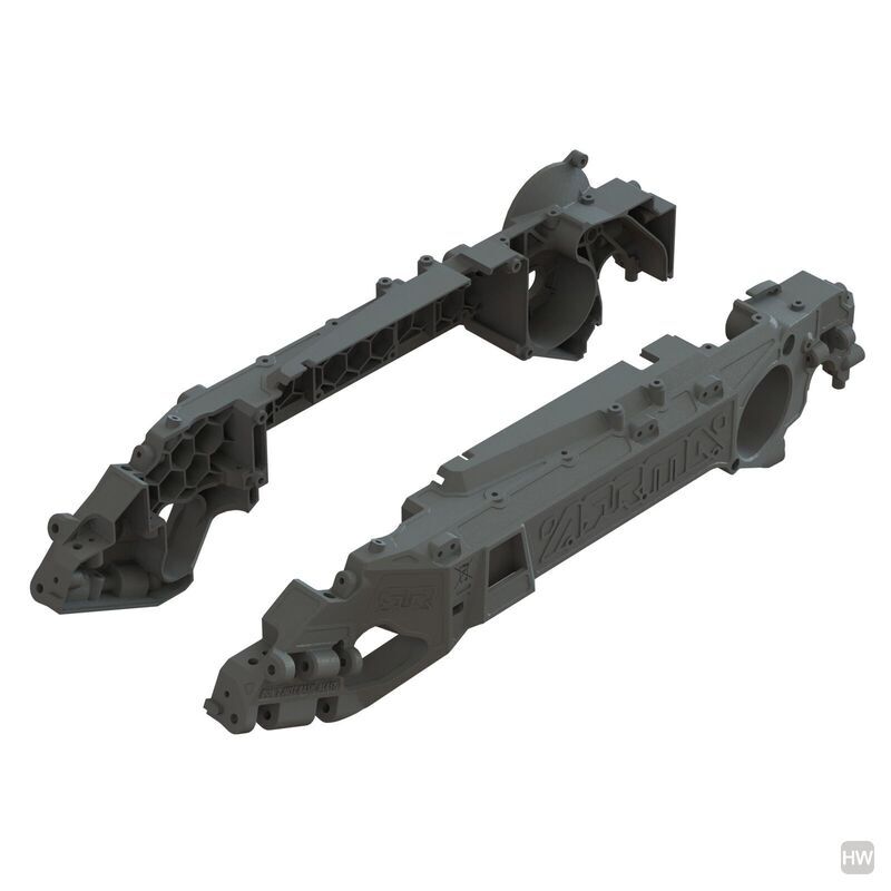 Chassis - High CG SWB. Tough composite material for long-lasting durability during extreme RC action