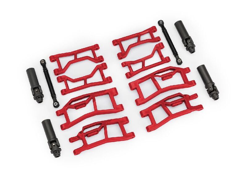Traxxas Suspension kit, Mini Maxx WideMaxx, (front&rear) - Red