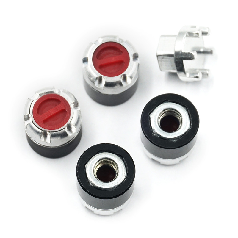 Xtra Speed M4 Locking Hubs 4pcs Red For 1/10 Crawler