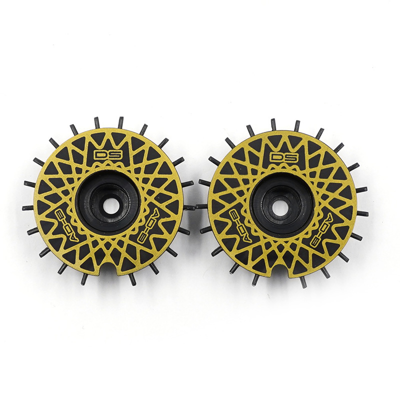 DS Racing AERO DRIFT Flat Black / Gold Mesh 2 pcs For 1/10 RC Drift