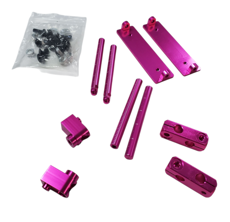 Alloy Stealth Invisible Body Post Mount for 1/10 - NO MAGNETS - Pink