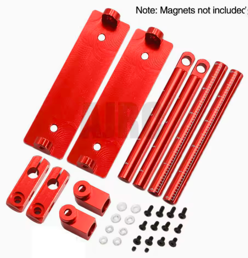Alloy Stealth Invisible Body Post Mount for 1/10 - NO MAGNETS - Red