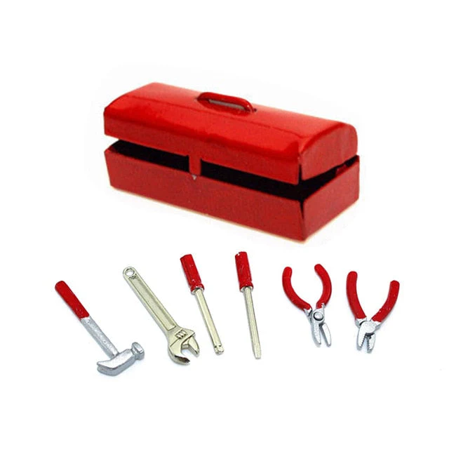 INJORA Mini Hammer Wrench Tools Box, 1/10 Scale Accessories for RC Crawler