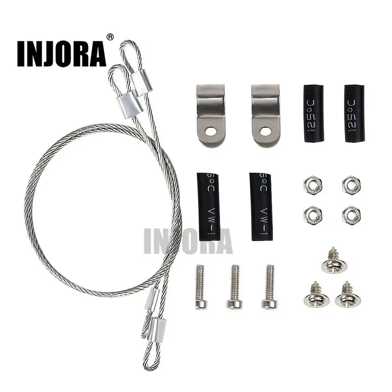INJORA 2pcs 180mm Modified Parts Steel Ropes for 1/10 RC Crawler
