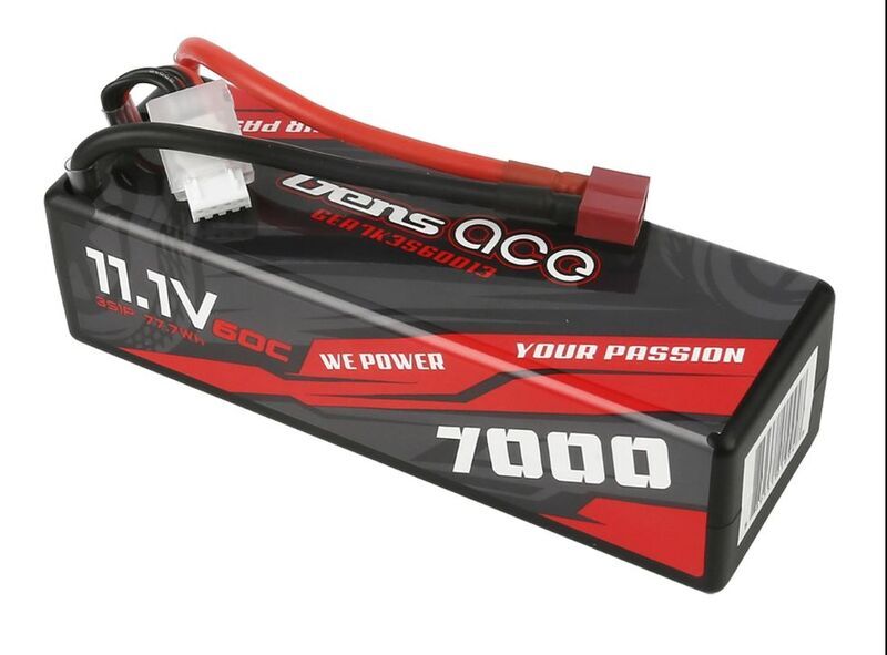 11.1V 7000mAh 3S 60C, LiPo: Deans