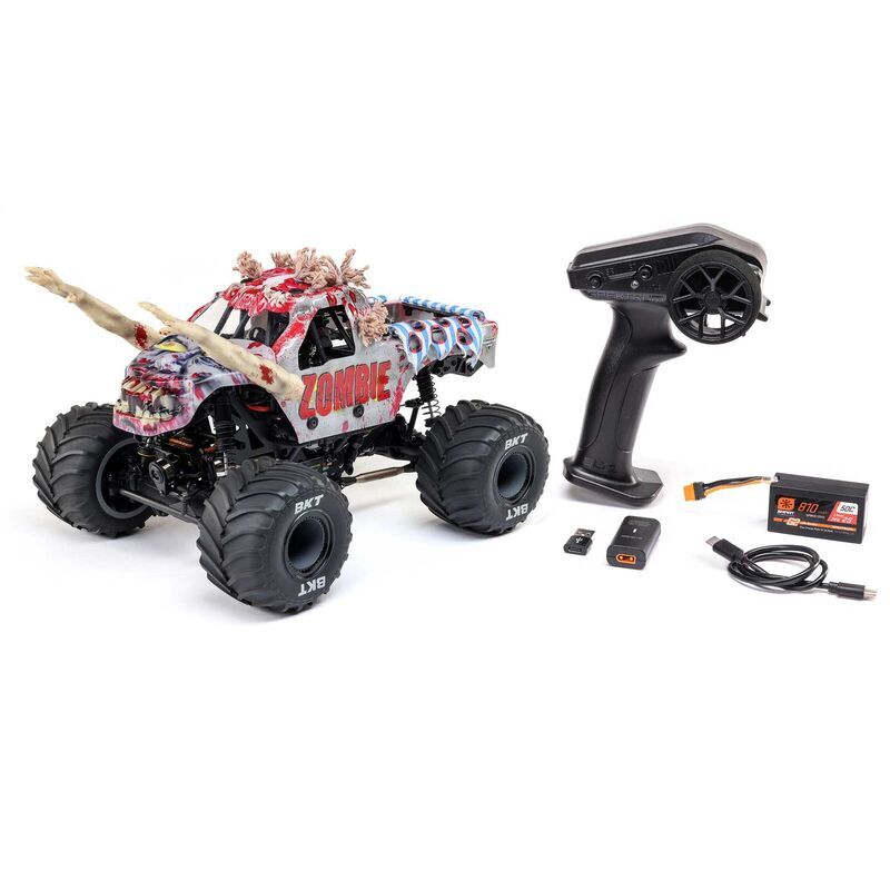 Losi 1/18 Mini LMT Zombie RTR - Battery / Charger Included - Red