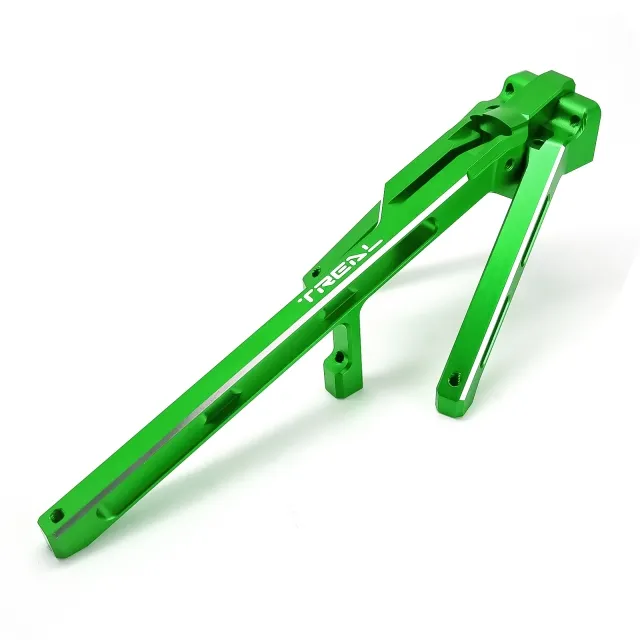TREAL Aluminum 7075 Rear Chassis Brace(1) with Rear Towers(2) Set for 1/8 Traxxas Sledge - Green