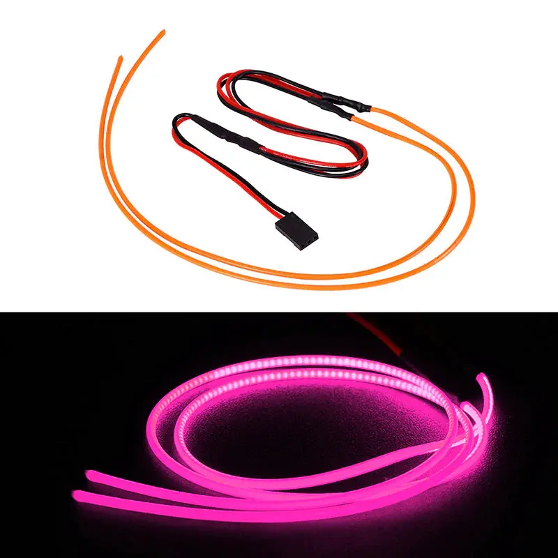INJORA Flexible Cuttable LED Strip Lights for RC Cars (Pinkish Purple)