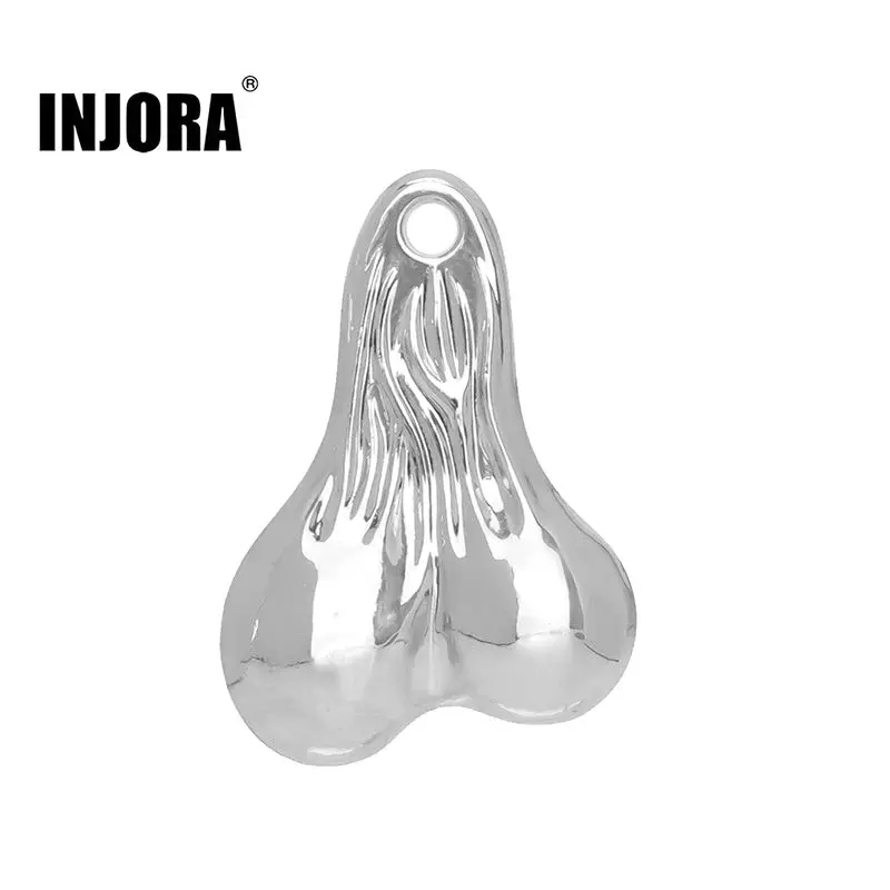INJORA Metal Dangler Balls Truck Nuts for 1/18 1/24 RC Vehicles Silver