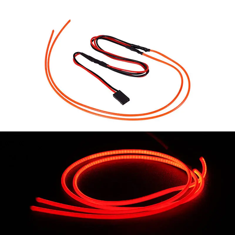 INJORA Flexible Cuttable LED Strip Lights for RC Cars Red