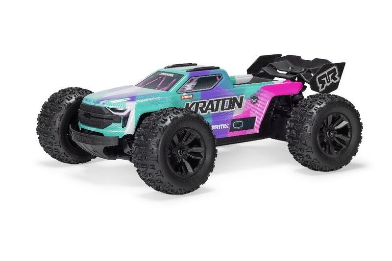 Arrma 1/16 Mini KRATON 223S Brushless DSC 4x4 RTR - Teal/Pink