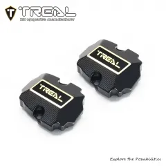 TREAL Brass Diff Cover Heavy Weight 13g/pc Front and Rear Axle Differential Covers (2P) for Redcat Racing 1/18 Ascent 18
