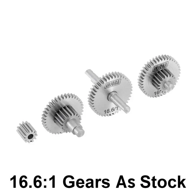 INJORA Overdrive Underdrive Stainless Steel Transmission Gear Set for 1/18 TRX4M