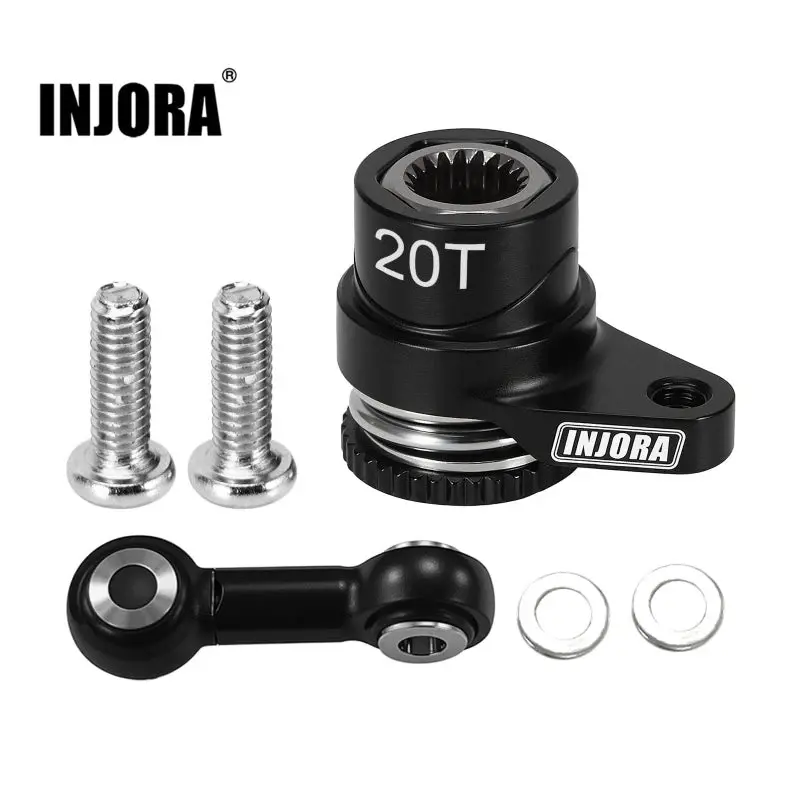 INJORA Aluminum Servo Saver Set for for Arrma Mojave Typhon Granite Grom Losi Nascar (20T)
