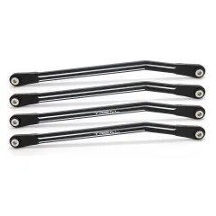TREAL SCX6 High Clearance Link Set (4) Alu# 7075 Lower Links for Axial SCX-6 Black