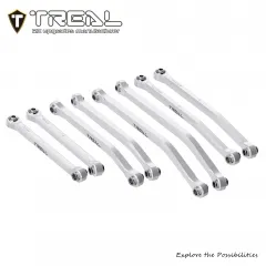 TREAL 7075 Aluminum High Clearance Chassis Links(8P) Set for Axial SCX30 Silver