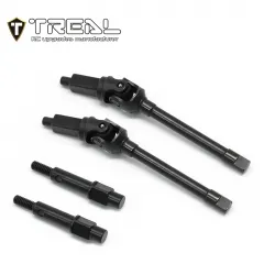TREAL Steel Front CVD Shafts (2pcs) for SCX24 Front Portal Axles
