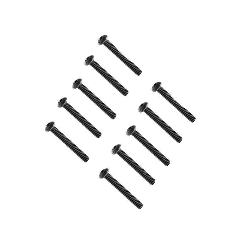 Losi Button Head Screws, M4 x 30mm STL (10)