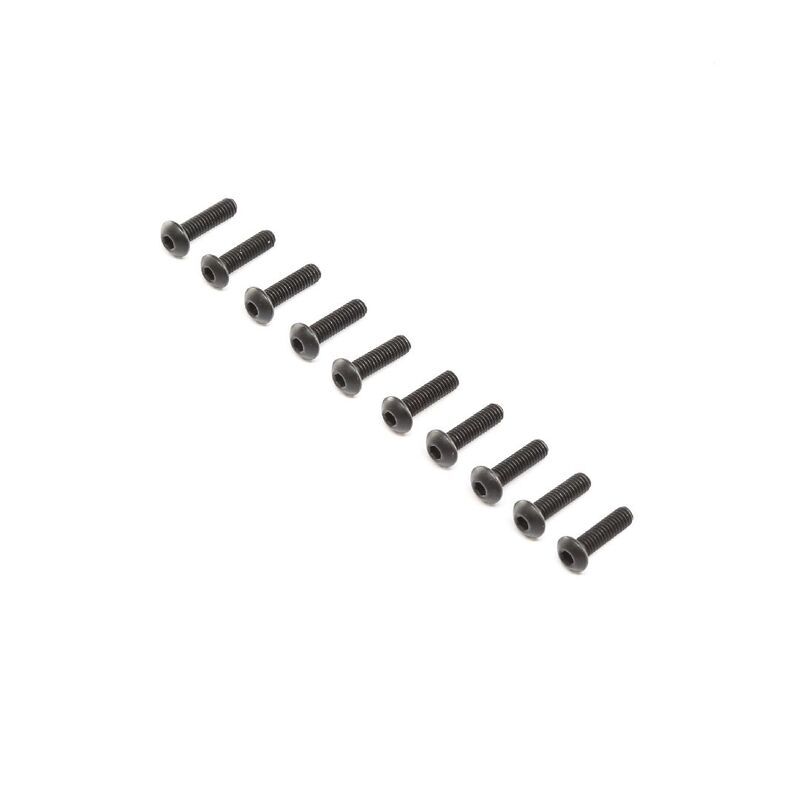 Losi Button Head Screws, M4 x 16mm STL (10)