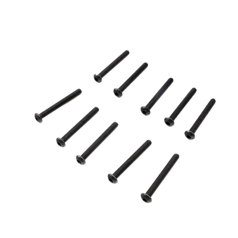 Losi Button Head Screws, M4 x 35mm STL (10)