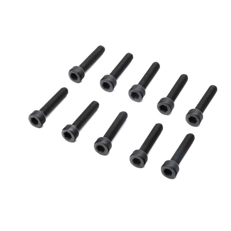 Losi Cap Head Screws, M4 x 20mm STL (10)