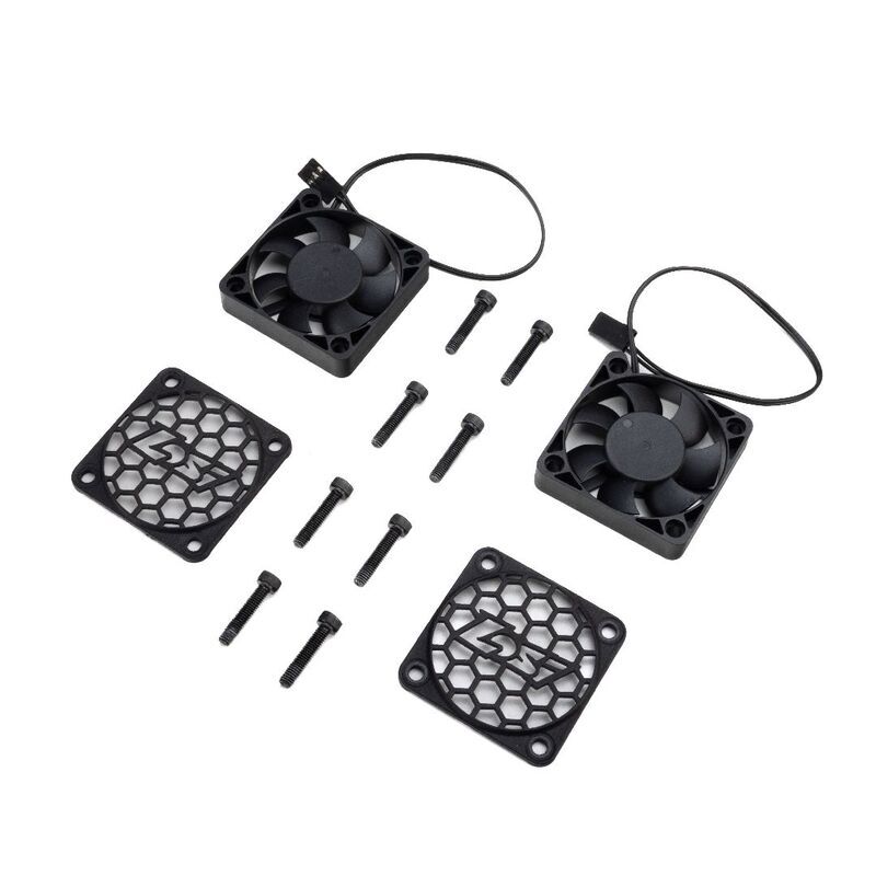 Losi Cooling Fan, 50mm w/Losi Fan Cover (2): 5IVE-TE